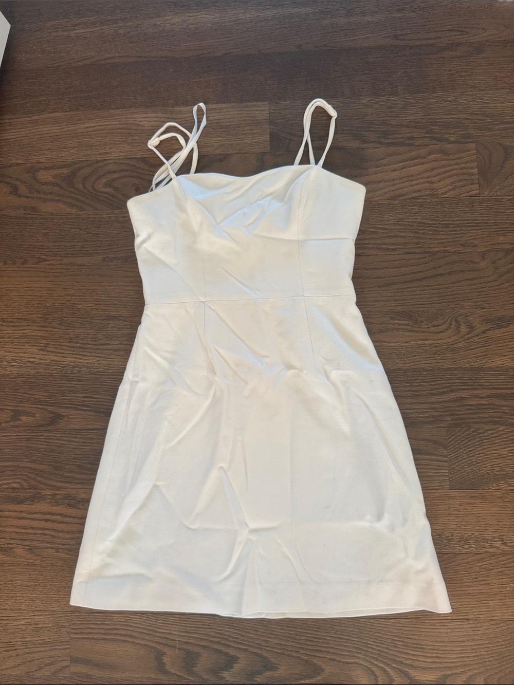 French Connection White Spaghetti-Strap Mini Dress